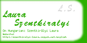laura szentkiralyi business card