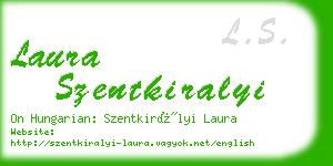 laura szentkiralyi business card